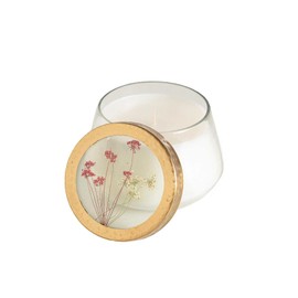 Rosy Rings Pressed Floral Candle - Aromatherapy Candles, Long Lasting Scented Luxury Candles for Home Decor, Botanicals Gifts Notes of Cardamom, Cinnamon, Clove, Tonka, Vanilla Medium (Spicy Apple)