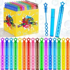 100 Pack Mini Star Bubble Wands Bulk – More Bubbles with Extra Holes, Party Favors for Kids Ages 3+, Classroom Prizes & Goodie Bag Stuffers