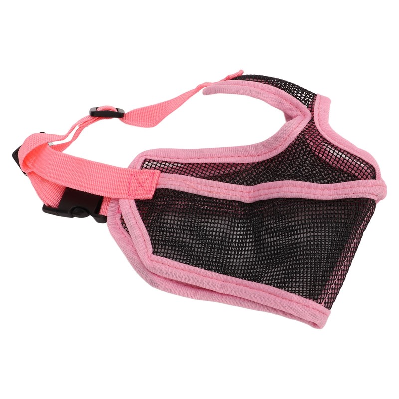 Short Snout Dog Muzzle Adjustable Breathable Prevent Biting Chewing Dog