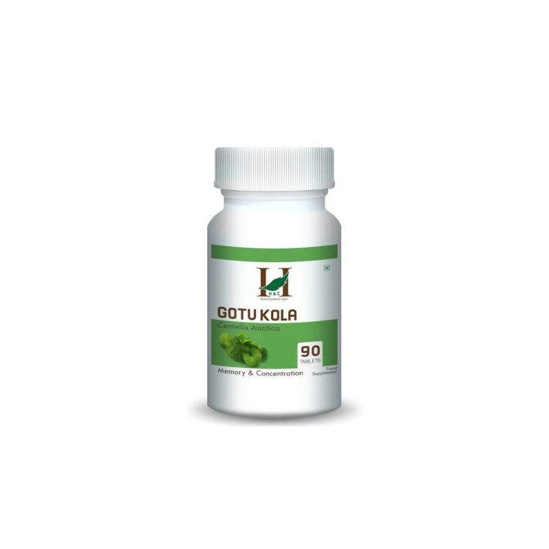 H&C Gotu Kola (Centella Asiatica) Tablets - 350mg, 90 Counts