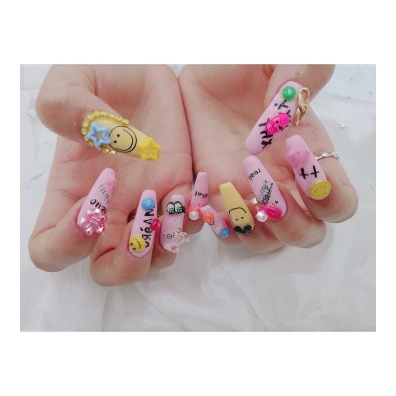 Kitchen Nail Tips - Long Almond / 키치 네일팁 -