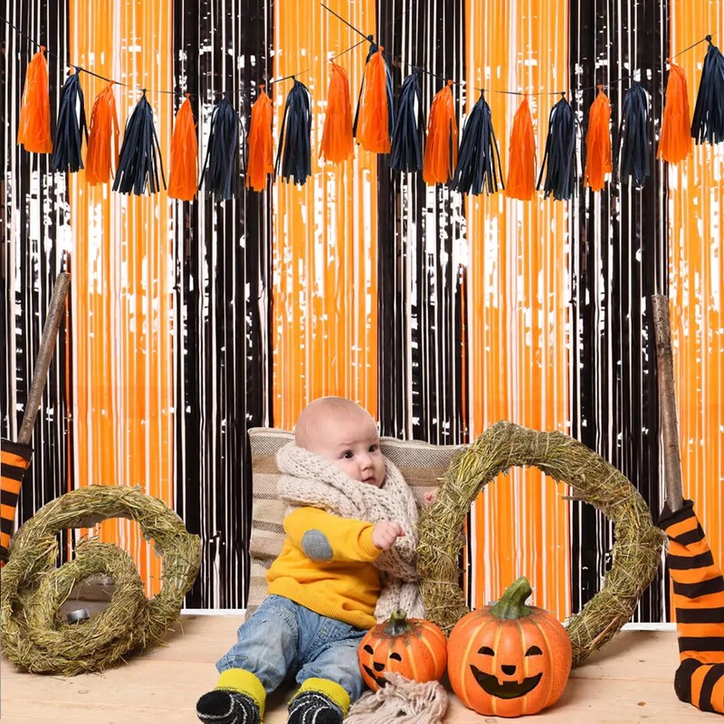 SSKHE Halloween Party Decorations, Photo Booth Props Party Backdrop, 3PCS