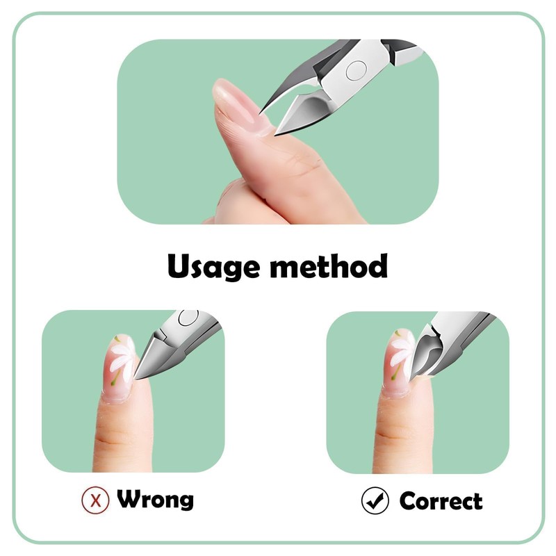 Criyar Rose-Color 1PC Fine Edge Cuticle Trimmer & Nippers, Nail
