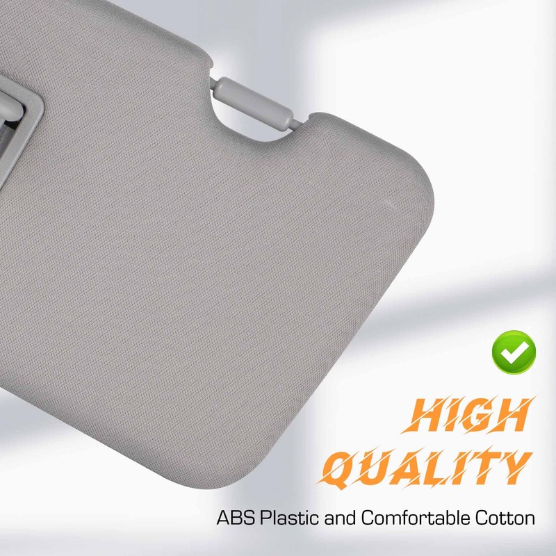 Gray Driver Left Side Sun Visor Replacement Compatible with Honda