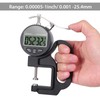 Neoteck Digital Thickness Gauge 1 inch/25.4mm, 0.00005"/ 0.001mm, Thickness Meter