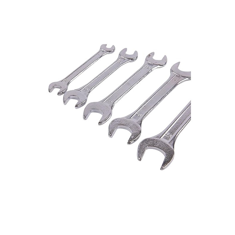5pc Carbon Steel Metric Open-End Spanner Set - Ratchet MM