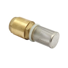 WITTKOWARE Stainless Steel Suction Basket with Brass Check Valve, Pump Intake Filter, Tight Mesh, IG DN10 (?")