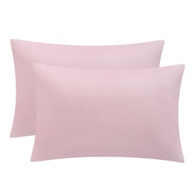Tifschlaf Pillow Cases 2 Pack - Rose Pink Pillowcases Pack of 2, 100% Brushed Microfiber Standard Pillow Covers With Envelope Closure, 50x75 cm