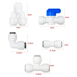 10 pcs 3/8" Quick Connect Push in to Connect Water Purifiers Tube Fittings for RO Water Reverse Osmosis System