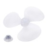White 3 Leaves Clear Fan Blade Replacement for 12 Inch