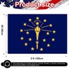 Indiana Flag 3x5 FT Heavy Duty Outdoor, Fully Embroidered Torch