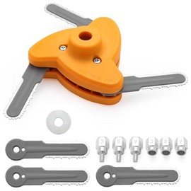 Toussaint 3-Blade Trimmer Head for Gas Powered Weedwacker Universal Weed Eater Blades, Compatible with Ego,Echo, Weed Warrior Gas String Trimmers with Additional Three Replacement Blades