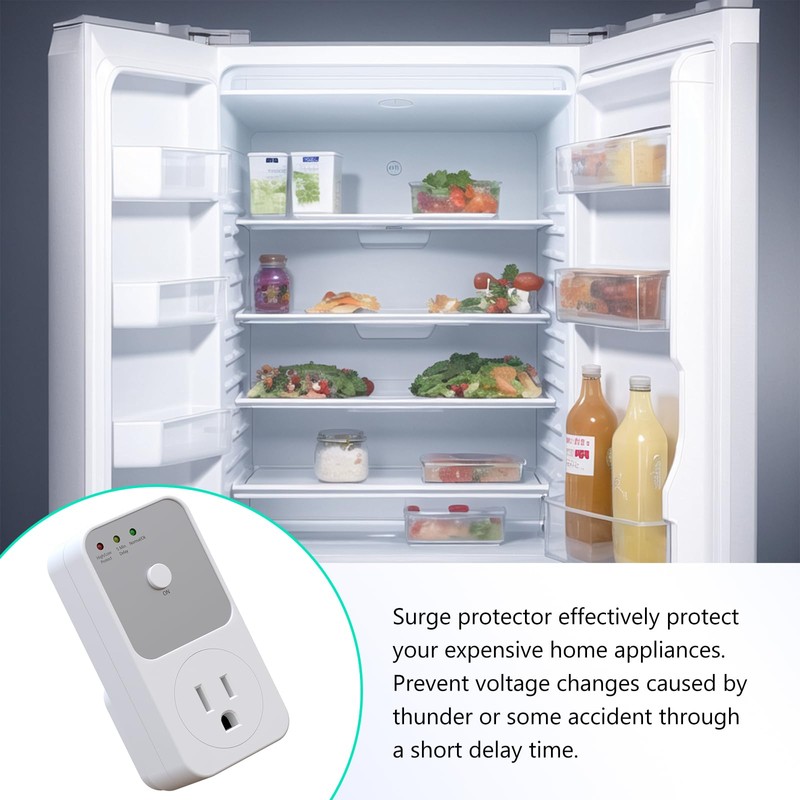 BSEED Single Outlet Surge Protector for Refrigerator, TV, PC &