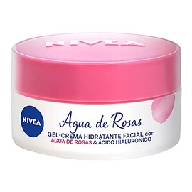 NIVEA Agua de Rosas Gel Crema Hidratante (50 ml) - Con cido Hialurnico para una Piel Radiante y Fresca - Ideal para Todo Tipo de Piel