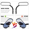 goodfitment - Black Oval Shape Motorcycle Mirrors,Upgrade Rearview Motorcycle Mirrors