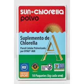 Sun Clorella Pared celular pulverizada mediante DYNO-Mill 10 paquetes