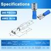 200 Pcs Female Quick disconnects Vinyl Insulated Spade Wire Connectors,