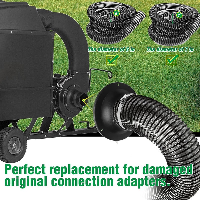 Lawn Vacuum Hose Adapter PP Lawn Tractor Leaf Vacuum Hose