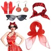 5 Piece Rockabilly Accessories Women's 50s Women's Dress Accessories, Rockabilly