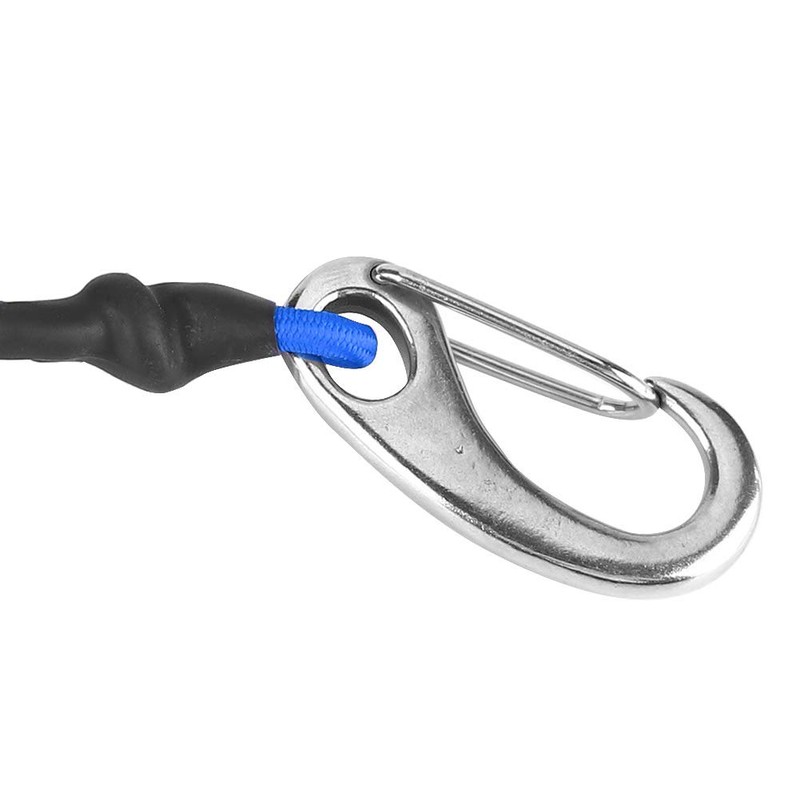 AYNEFY Boating Paddle Leash,kayak leash ylon Paddle Leash Black Elastic