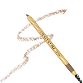 Eye Design Makeup Eyebrow Pencil - Premium Eyebrow Definer Pencil - Eyebrow Spoolie Brush for Flawless Brows - Fills Sparse Areas & Gaps - Eye Pencil for Blondes & Brunettes (Light Brown)