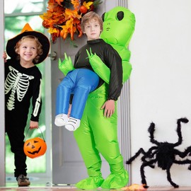 Joyasslly Alien Kigurumi Cosplay Costume, Half-Length Inflatable Costume, Alien Fun, Disguise for Adults, Kids, Lightweight, Waterproof, Tools, Halloween, Events, Parties, Cultural Festivals, School