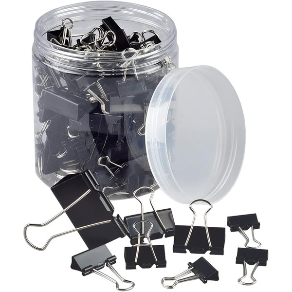 130Pcs Binder Clips, 6 Assorted Sizes, Jumbo, Large, Medium, Small,