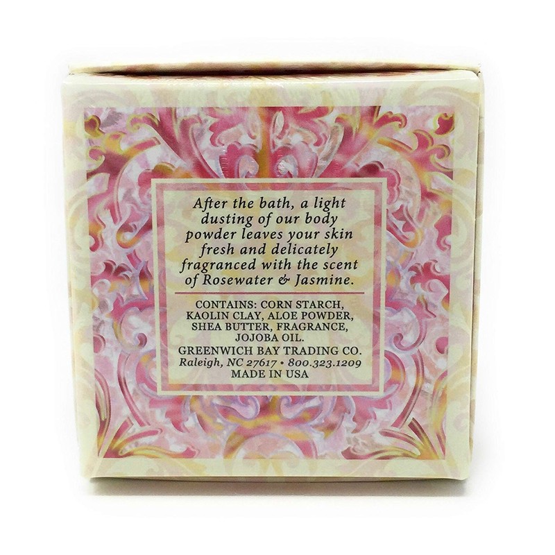 Greenwich Bay Trading Co. Dusting Powder, 4 Ounce, Rosewater &