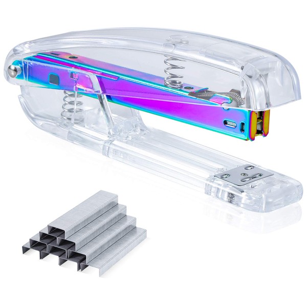 SEAKOS Acrylic Originality Stapler,Fashion Transparent Shape,Office and Home Stapler,Student Stapler,Quality