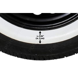 13" Tire Side White Wall Portawall Topper Rubber Tire Ring Set of 4 100% Rubber Insert Trim Set