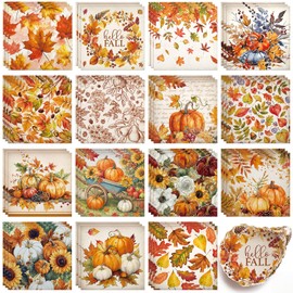 45 Pack Fall Decoupage Napkins 15 Styles for DIY Project