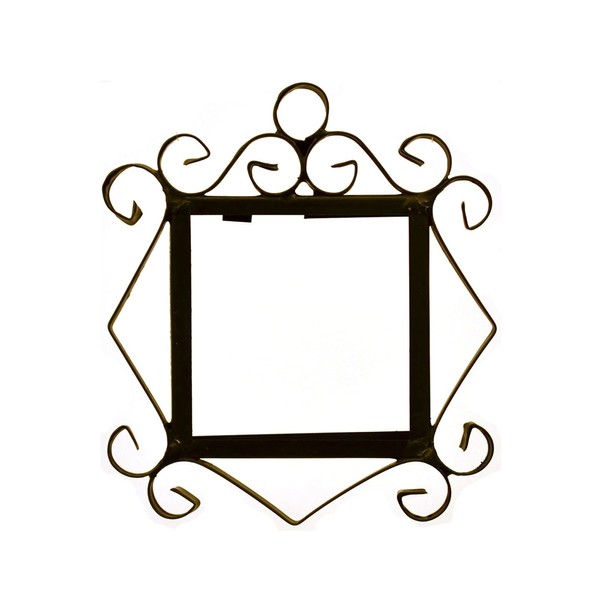 Atalaya Green Hand-Painted Number Tiles & Metal Filigree Frames: 11cm