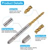 sourcing map Tap and Drill Bit Set, 2pcs M2 x