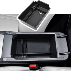 EDBETOS Center Console Organizer Tray Compatible with Hyundai Sonata Accessories 2020 2021-2022 2023 Limited N-Line Interior Armrest Secondary Storage Box ABS Material, Black Trim