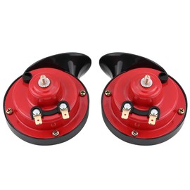 Car Horns Loud 12V Two Tone Car Horn 110Db Loud Snail Air Horn Dual Tone,12V Waterproof Double Horn Raging Sound Raging Sound For Motorcycle Car Motorcycle Bikes Boats