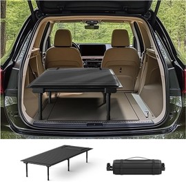 Letsenjoy Folding Camping Cot for Universal SUV Truck MVP,Car Bed with Adjustable Leg and Length 600D Oxford Non Inflatable Air Mattress,Sleeping Platform for Traveling Black(Short Legs)