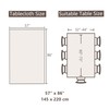 miicoer Waterproof Rectangle Tablecloth Stylish Modern Design Spillproof Wrinkle-Free Fabric