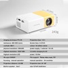 Generic Mini LED Projector Portable 1920x1080 Resolution Large Screen LED