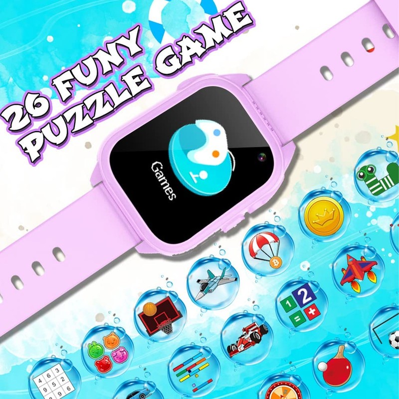 Kids Smartwatch IP67 Waterproof Color Touchscreen Boy Girl Watch with
