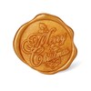Mceal Wax Seal Stamp, Brass Seal with Wooden Handle, Merry
