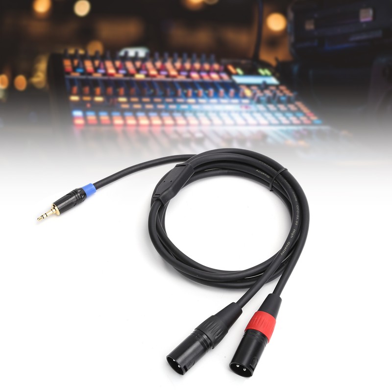 3.5mm Male to 2 XLR Male Cable Audio Line Cable
