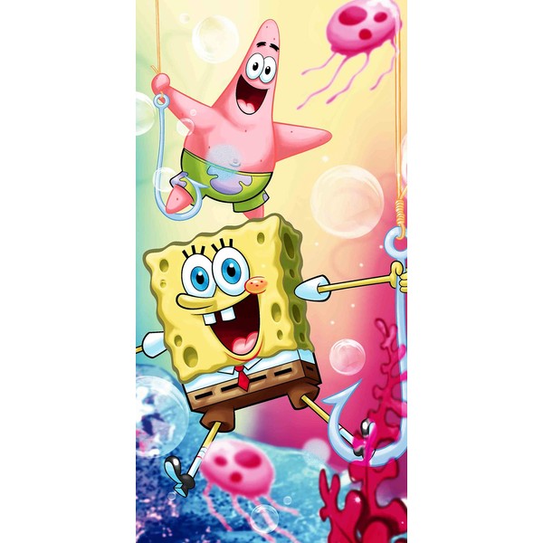 Jerry Fabrics Sponge Bob Squarepants Bath Towel 70 x 140