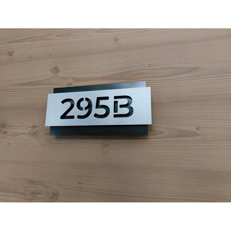 Número para Casa Moderno, Placa Doble de Aluminio y PVC,