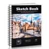 A4 Hardcover Sketchbook, 60 Sheets Spiral Sketch Book, 160gsm Thick
