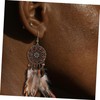 Baluue 1 Pair Boho Feathered Earrings for Women Lightweight Ethnic