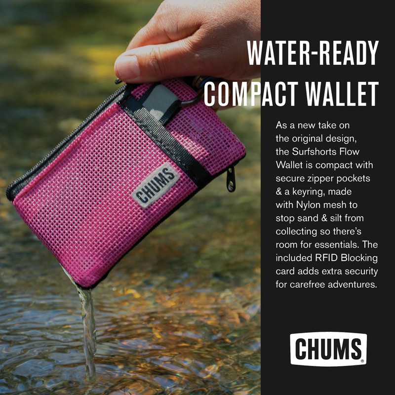 Chums Surfshorts Flow Wallet - Ultra Thin Slim Card RFID