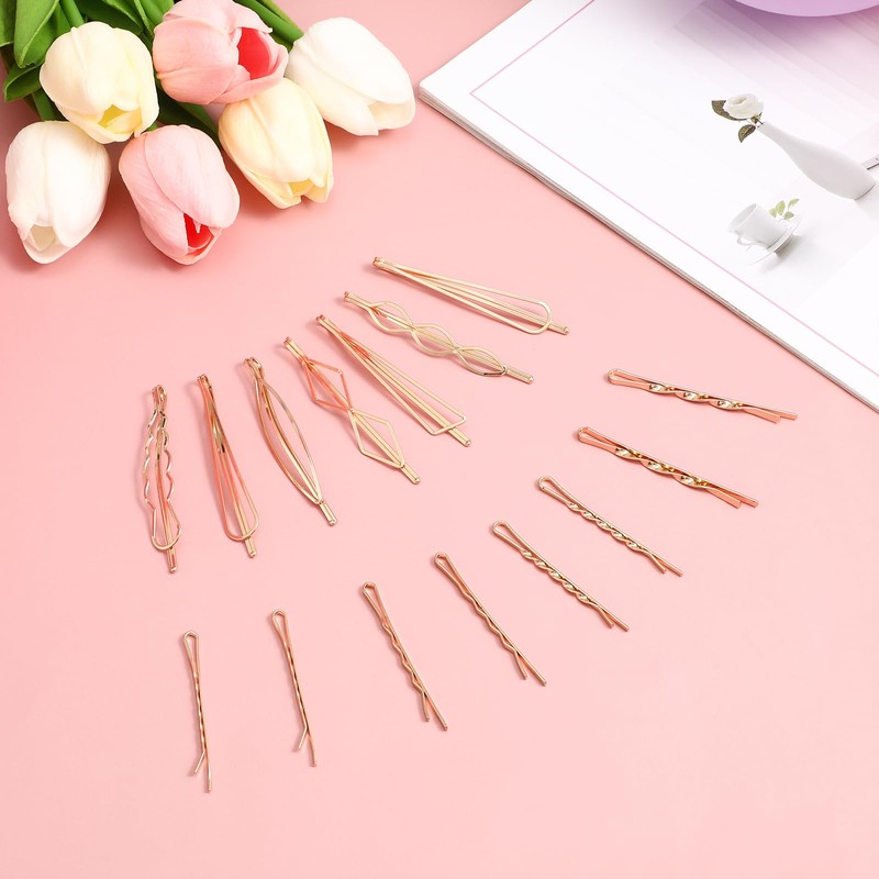 Frcolor Hair Pin, Gold, Three Pin, Pearl, With Bangs, Hair