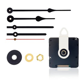 DEEWISH Radio Clock Mechanism DIY with 5-inch and 6-inch clock hands, 0.67 inches (17mm) Axis Length MSF Radio Electric Controlled Clock, Repair Wall Clock Clockwork, Clock Parts