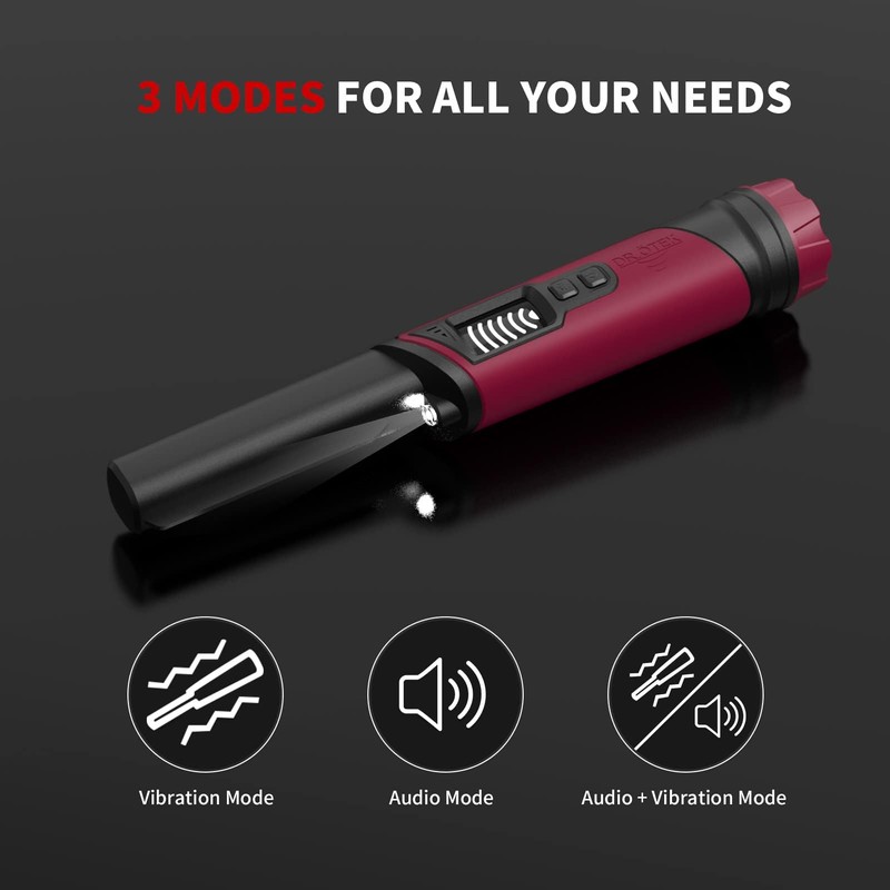 DR.ÖTEK Pinpointer Metal Detector, IP68 Waterproof, 360° Search Handheld Pin