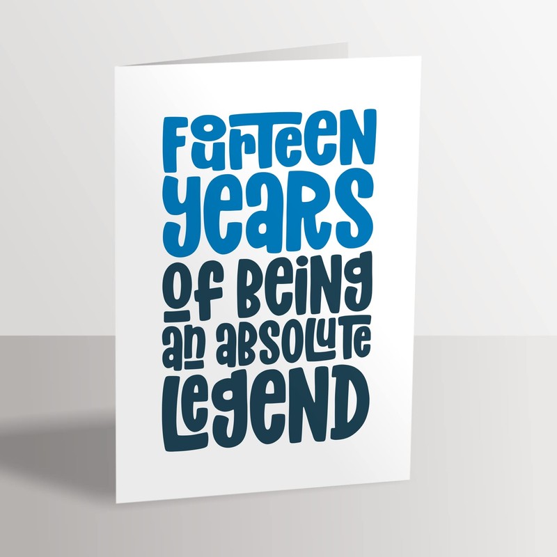 Funny 14th Birthday Card - 14 Years of Being a